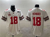 Men's Ohio State Buckeyes #18 Will Howard White 2025 CFP Final With National Champions Patch F.U.S.E. Vapor Limited Stitched Jersey,baseball caps,new era cap wholesale,wholesale hats